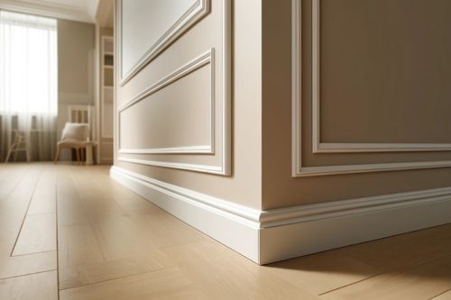 Sockelleiste in In Farbe Weiß und im Stil Berliner Profil